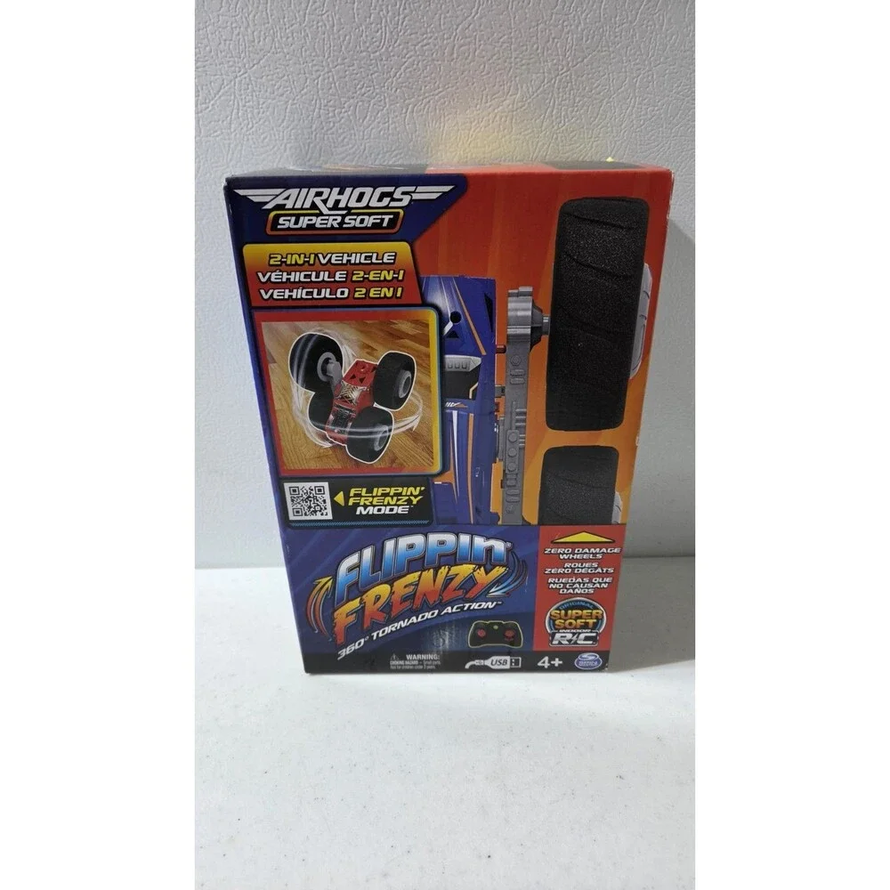 Air Hogs Super Soft, Flippin’ Frenzy, 360 Spinning Action, 2-in-1 Stunt Vehic...